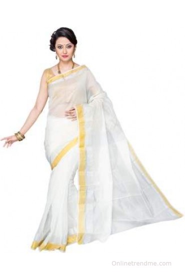 Pavechas Solid Banarasi Silk Sari